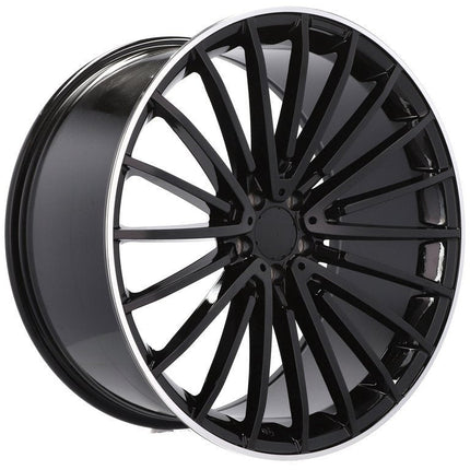 4 Velgen 22 inch MR532 (IN0235) BLP Zwart met Rand 5x112 ET32 66.6 Geschikt voor Audi, Mercedes, Porsche, Volkswagen - VCTparts.nl