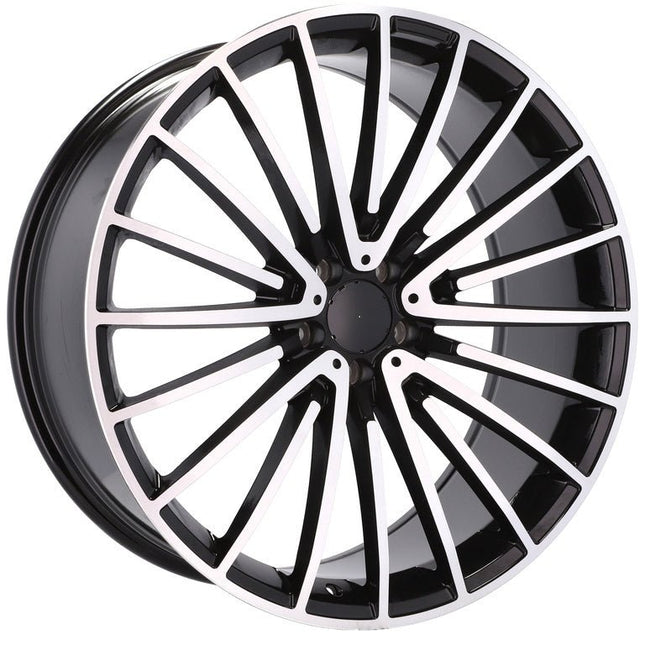4 Velgen 22 inch MR532 (IN0235) MB Gepolijst Zwart 5x112 ET32 66.6 Geschikt voor Audi, Volkswagen, Mercedes, Porsche - VCTparts.nl