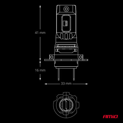 AMiO LumiTec F26 Night Breakers H7 H18 +130% PRO LIMITED LED-Scheinwerfer - 68W 12V 24V FULL CANBUS Abblendlicht Fernlicht
