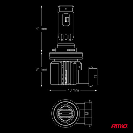 AMiO LumiTec F26 Night Breakers H8 H9 H11 H16 +130% PRO LIMITED LED Nebelscheinwerfer Scheinwerfer - 68W 12V 24V FULL CANBUS Nebelleuchte Abblendlicht