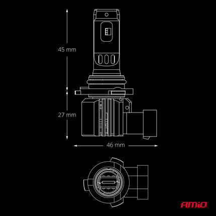 AMiO LumiTec F26 Night Breakers HB4 +130% PRO LIMITED LED-Scheinwerfer - 68W 12V 24V FULL CANBUS Abblendlicht Nebelscheinwerfer