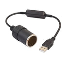 VCTparts 5V USB A naar 12V Sigarettenaansteker Plug Converter - Auto Voedingsadapter NORGOS 5