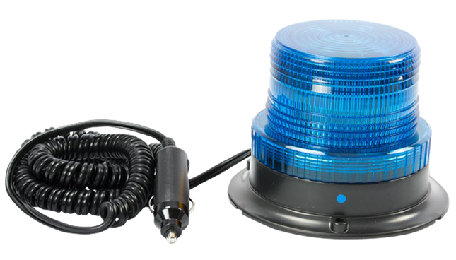 AEB Flitslicht LED Magnetisch 12-24V Blauw Compact Ontwerp met 6 LEDs en 1 Flitspatroon - VCTparts.nl