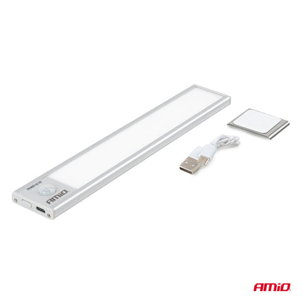 AMiO Oplaadbare Magnetische Sensor LED Lamp Klein 1.2W 1000mAh – Draadloze Bewegingssensor Verlichting USB-C Kast Gang