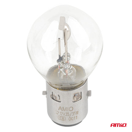 AMiO Halogeenlamp S2 12V 35/35W BA20d Voor Scooter en Motor Koplamp (1 stuk)