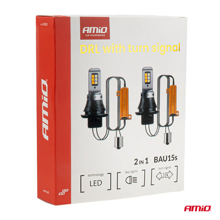 AMiO DRL 2in1 BA15S Setinhoud met relais