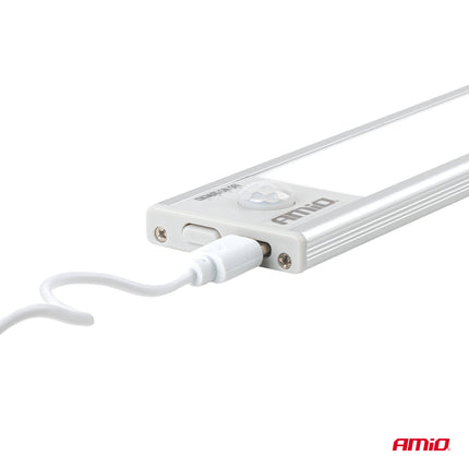AMiO Oplaadbare Magnetische Sensor LED Lamp Klein 1.2W 1000mAh – Draadloze Bewegingssensor Verlichting USB-C Kast Gang