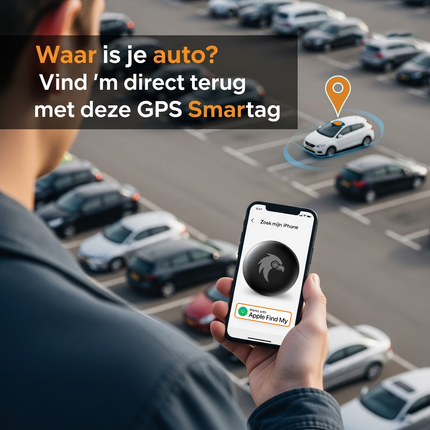 Auto GPS -Standort -Tracker Anti -Theft -Funktion Smart Tag - funktioniert mit der Suche in meiner App - iOS/iPhone Schwarz