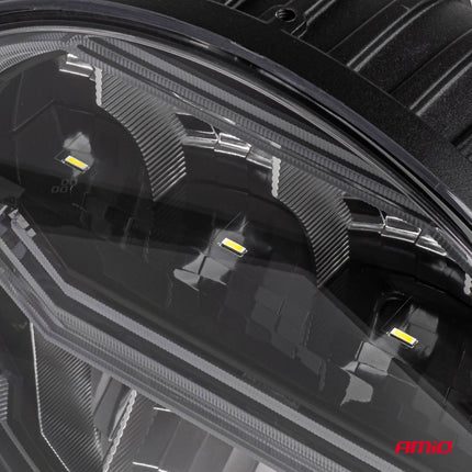 AMiO LED-Arbeitsscheinwerfer 112W 12V-24V mit großer Reichweite und Positionslicht für Lkw, Geländefahrzeuge, Baumaschinen und Landwirtschaft