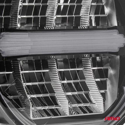 AMiO LED-Arbeitsscheinwerfer 112W 12V-24V mit großer Reichweite und Positionslicht für Lkw, Geländefahrzeuge, Baumaschinen und Landwirtschaft