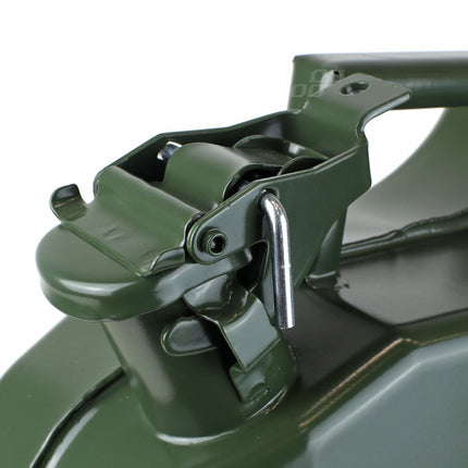 AMiO Metal Jerrycan 10L – UN-Gecertificeerde Metalen Brandstofcan Groen - Stalen Noodopslag Emergency Fuelcan Diesel Benzine