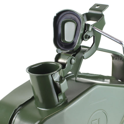 AMiO Metal Jerrycan 5L – UN-Gecertificeerde Metalen Brandstofcan Groen - Stalen Noodopslag Emergency Fuelcan Diesel Benzine