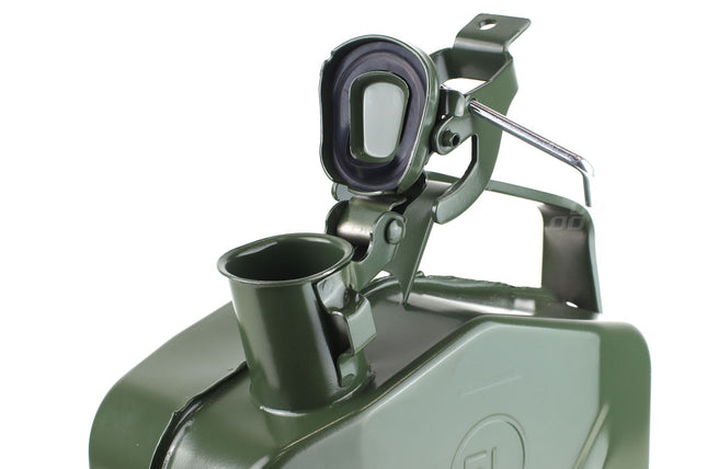 AMiO Metal Jerrycan 5L – UN-Gecertificeerde Metalen Brandstofcan Groen - Stalen Noodopslag Emergency Fuelcan Diesel Benzine