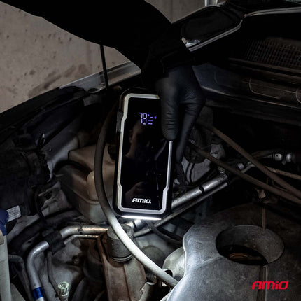 AMiO Portable 3-in-1 Jump Starter LED Powerbank – 12V 12Ah – 1600A – Compact en Krachtig