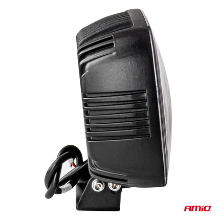 AMiO LED-Arbeitsscheinwerfer, oval, 109 W, 12–24 V, mit großer Reichweite und Positionslicht für LKW, Geländewagen, Baumaschinen und Landwirtschaft