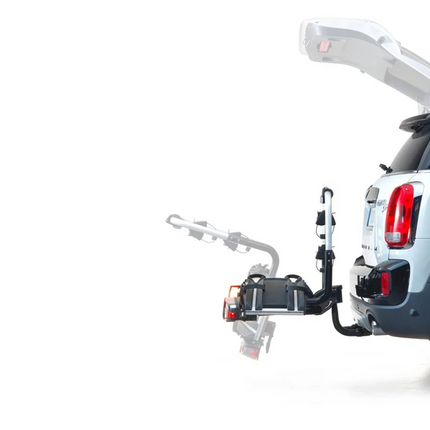 Atera Strada E-Bike Zwart Fietsendrager 2 E-Bikes Aluminium voor Trekhaak met Frame- en Wielbevestiging 13-polige Aansluiting Afsluitbaar Kantelbaar