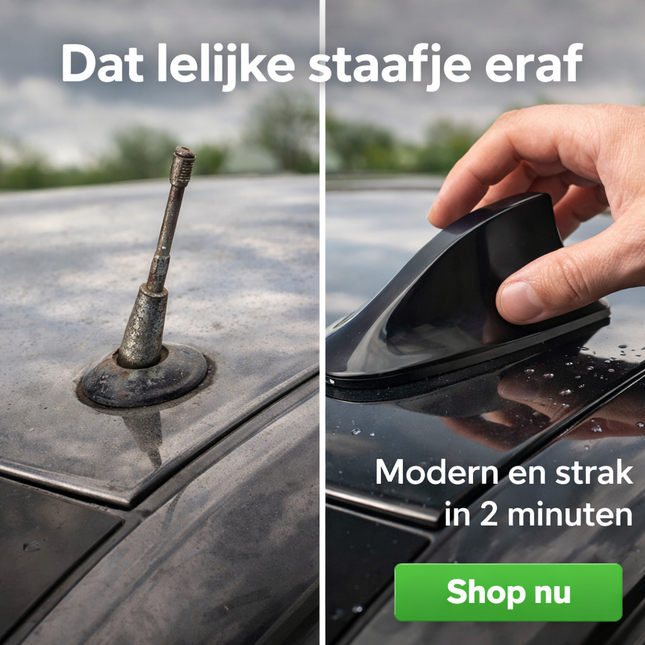 Universal Car Radio Shark Fin Am-FM Antenna Schwarz