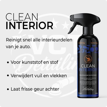 Clean Interior Premium Interieurreiniger 500ML Krachtig Tegen Vuil voor een Frisse Afwerking - VCTparts.nl