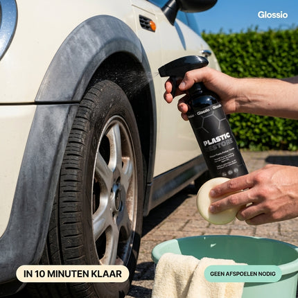 Glossio Combideal Winterklaar Pakket – Bescherming tegen Strooizout met Active Shampoo, Plastic/Rubber Restore en Quick Detailer