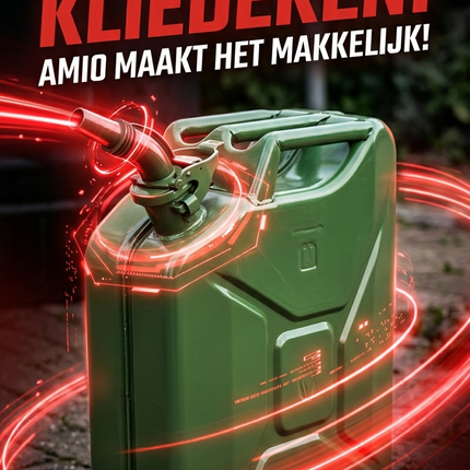 AMiO Metall-Kraftstoffkanister 20L – UN-zertifizierter Metall-Kraftstoffkanister Grün – Notfall-Kraftstoffkanister aus Stahl für Diesel und Benzin 