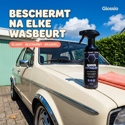 Glossio Combideal Winterklaar Pakket – Bescherming tegen Strooizout met Active Shampoo, Plastic/Rubber Restore en Quick Detailer