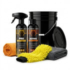 Glossio Bucketdeal – 6-delig Compleet Autowas Startpakket met Emmer, Shampoo en Droogdoek