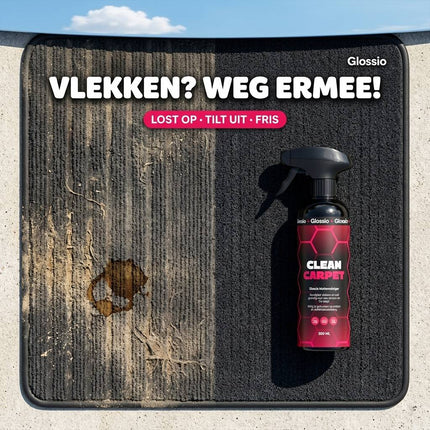 Glossio Combideal Bekleding en Tapijt Diepreiniging – 4-delige Set met Clean Carpet, Borstels en Microvezeldoeken