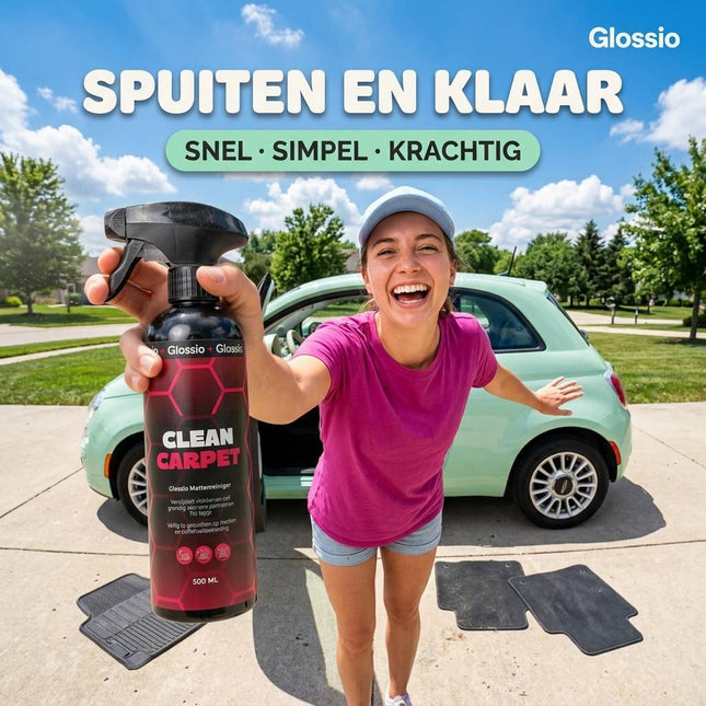 Glossio Combideal Bekleding en Tapijt Diepreiniging – 4-delige Set met Clean Carpet, Borstels en Microvezeldoeken