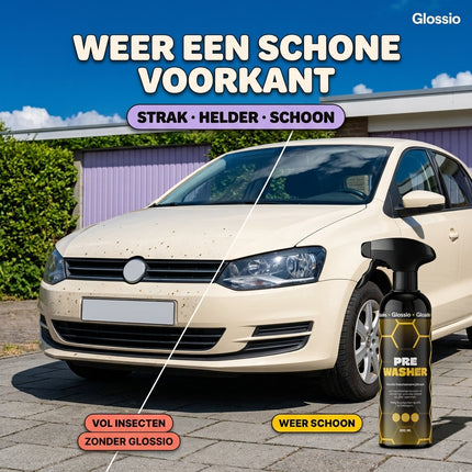 Glossio Bucketdeal – 6-delig Compleet Autowas Startpakket met Emmer, Shampoo en Droogdoek