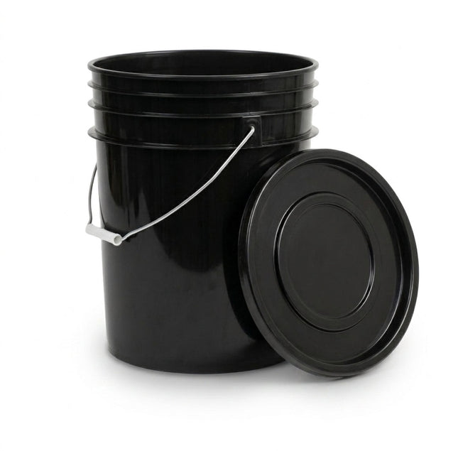 Glossio detailing emmer 20 liter zwart met deksel