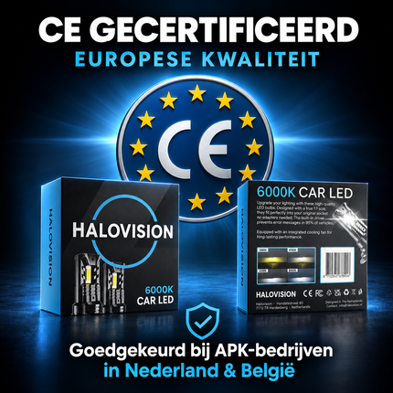 HaloVision Turbo LED Koplampen HIR2 9012 – 25W 5000Lm 6000K Helder Wit – Canbus Plug en Play Dimlicht Grootlicht LED Set van 2 Autolampen