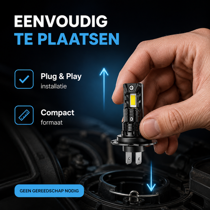 Turbo LED H7 Canbus Scheinwerfer 150W - Ultrakorligent 30000LM Super Weiß 6500K 12V Autolampe