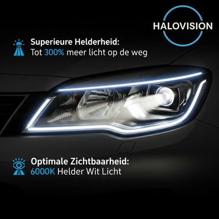 HaloVision Turbo LED H4 Koplamp Set 150W 30000LM Super Wit 6000K – Ultraheldere Autoverlichting met Canbus – Voor Dimlicht & Grootlicht – 12V – Geen Foutmeldingen – Plug & Play – Set van 2 Stuks – Universele H7 Fitting (kopie) - VCTparts.nl