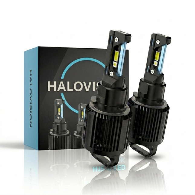 HaloVision Turbo LED Koplampen H15 6000K Helder Wit Canbus Plug and Play DRL Grootlicht VAG