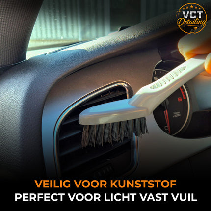 VCTdetailing Medium Interieur Detail Kwast – Krasvrije Auto Detailing Borstel Grijs - VCTparts.nl