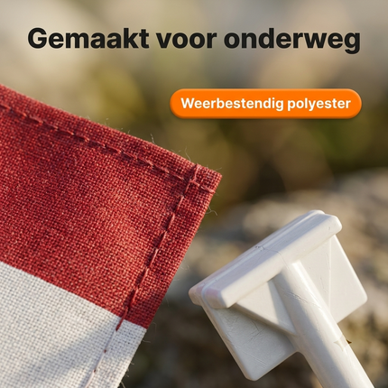 Nederlandse Autovlaggen Set 2 Stuks – Holland Nederland Vlag Auto – 30 x 45 cm – Inclusief Raamhouders – WK 2026 Oranje Supporters