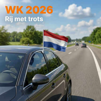 Nederlandse Autovlaggen Set 2 Stuks – Holland Nederland Vlag Auto – 30 x 45 cm – Inclusief Raamhouders – WK 2026 Oranje Supporters