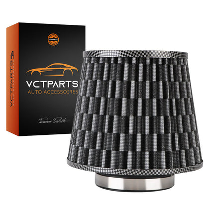 Open Luchtfilter Zwart Carbon Sport Filter met Cold Air Intake – Meer Vermogen en Betere Luchtstroom - VCTparts.nl