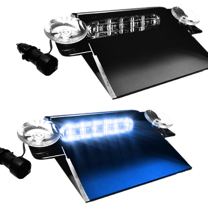 AEB Flitser Dashboard LED 6 LEDs 12-24V Blauw voor Voorruit, Zijruit en Achterruit - VCTparts.nl