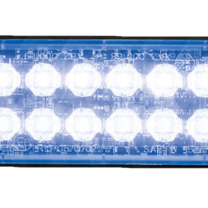 AEB LED Flitser 12 LEDs Blauw 12-24V ECE R65 Klasse 2 Opbouw Bevestiging - VCTparts.nl