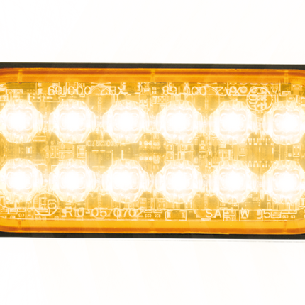 AEB LED Flitser 12 LEDs Oranje 12-24V ECE R65 Klasse 2 Opbouw Bevestiging - VCTparts.nl