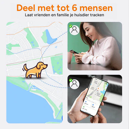 Smart Tag Bluetooth/GPS Hondentracker – Volg je Huisdier met Tracer Maps en Zoek Mijn App iOS/iPhone – Zwart - VCTparts.nl