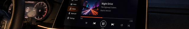Audio banner - autotouchscreen met muziekspeler interface | VCTparts