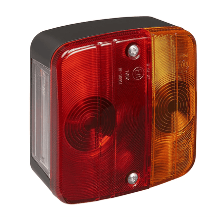 Aanhanger Achterlicht en Kentekenplaatverlichting 4 functies 98x104mm Remlicht Knipperlicht E11 - gekeurd - VCTparts.nl