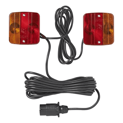 Anhängerbeleuchtung mit Magneten und 7 -Glopfen -Stecker (7,5 m + 2,5 m Kabel)