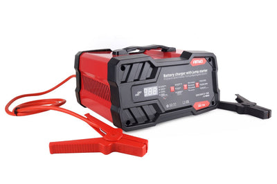 Batterieladegerät 12V-24V mit Starthilfe 75A – Automatisches Batterieladegerät – Starthilfe für Pkw und Lkw – Intelligentes Ladegerät 12A (Hochleistung)