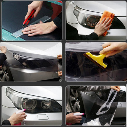 VCTparts Achterlicht Folie - Transparant Zilver Wit (30 x 60cm) Smoke Tint Wrap Vinyl NORGOS 7