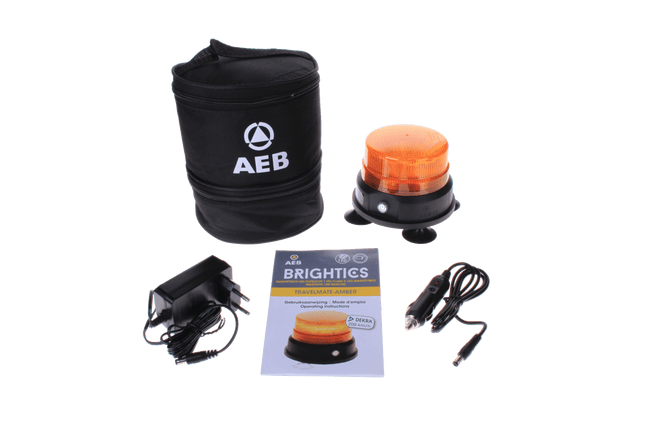 AEB Draadloze LED Zwaailamp Oranje – Magnetisch Accu Gevoerd Draadloos voor Werkverkeer - VCTparts.nl