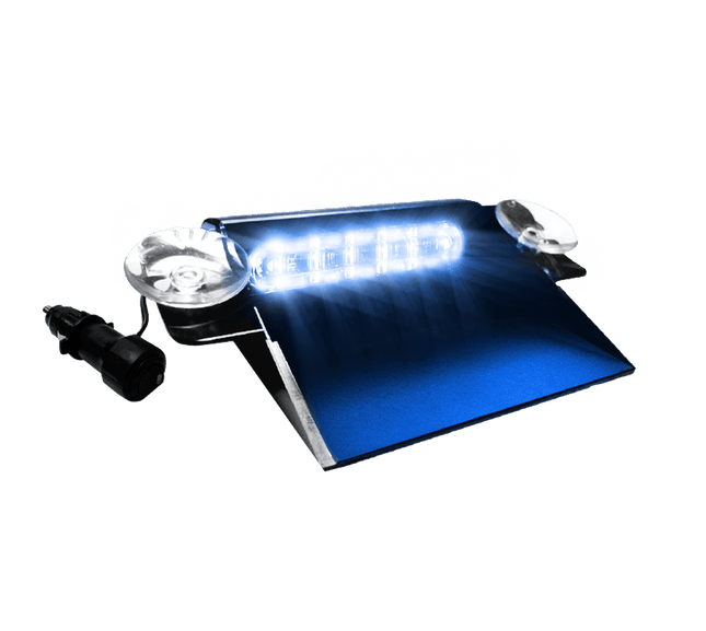 AEB Flitser Dashboard LED 6 LEDs 12 - 24V Blauw voor Voorruit, Zijruit en Achterruit - VCTparts.nl
