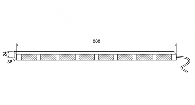 AEB LED Directionele Lichtbalk – 8 Modules V2 Amber/Blauw 12 - 24V Verkeersadviseur met Montagemateriaal - VCTparts.nl